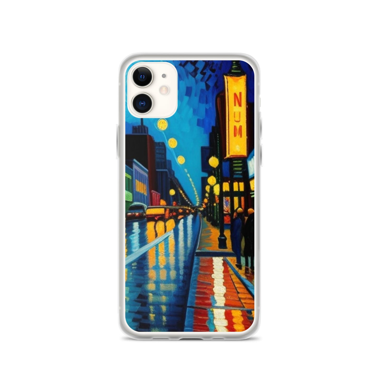 Clear Case for iPhone® City Nightlife AI Painting