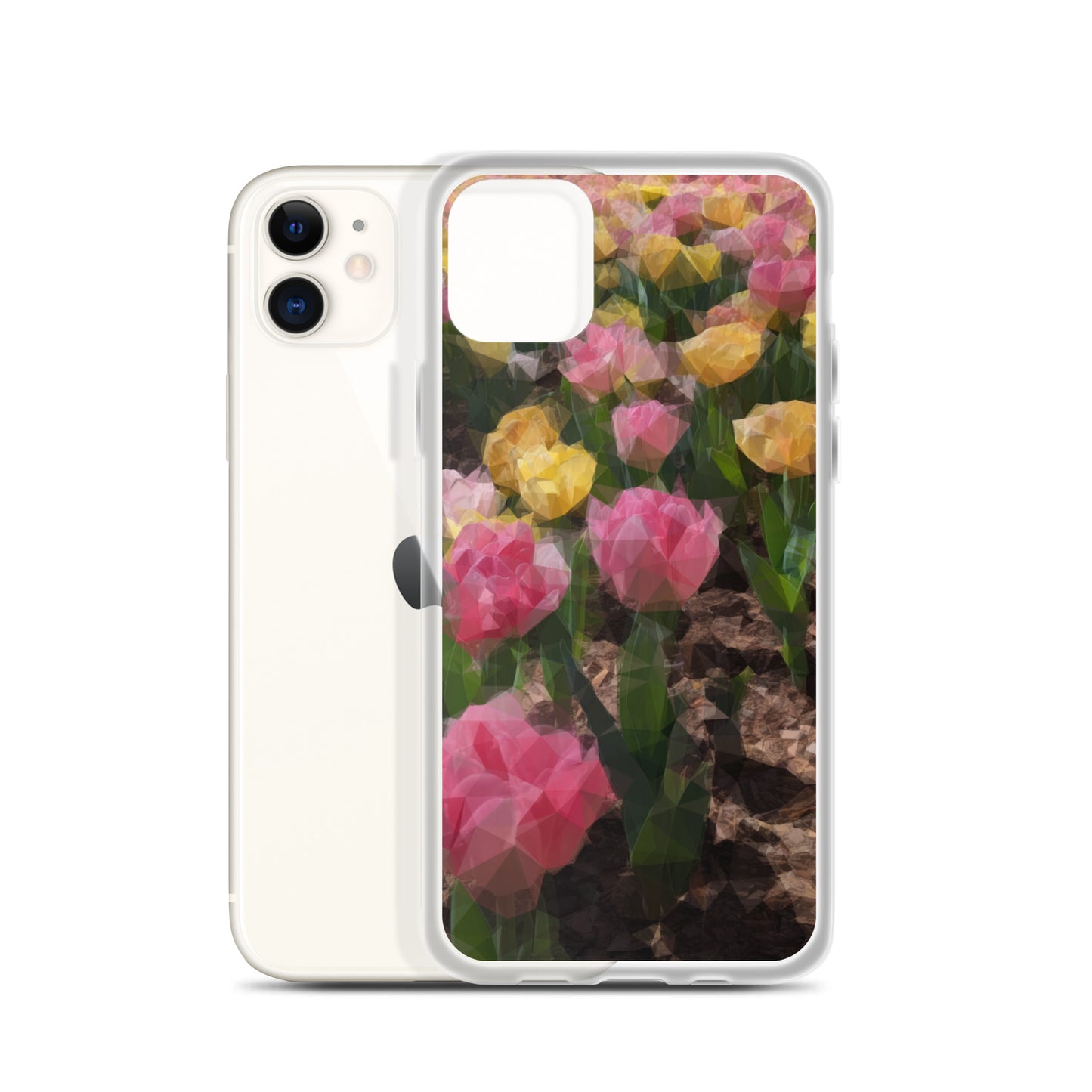 Clear Case for iPhone® Polygon Floral