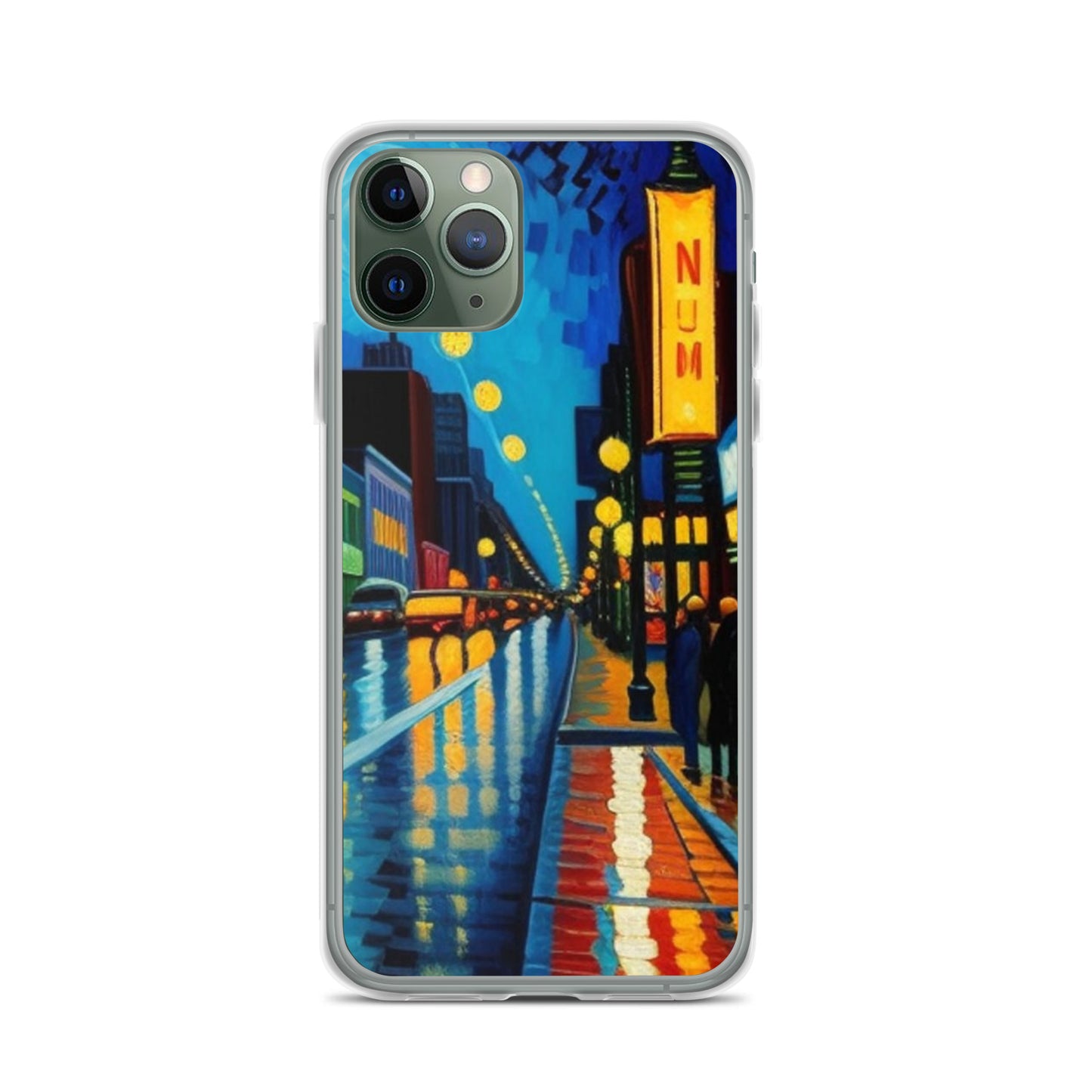 Clear Case for iPhone® City Nightlife AI Painting