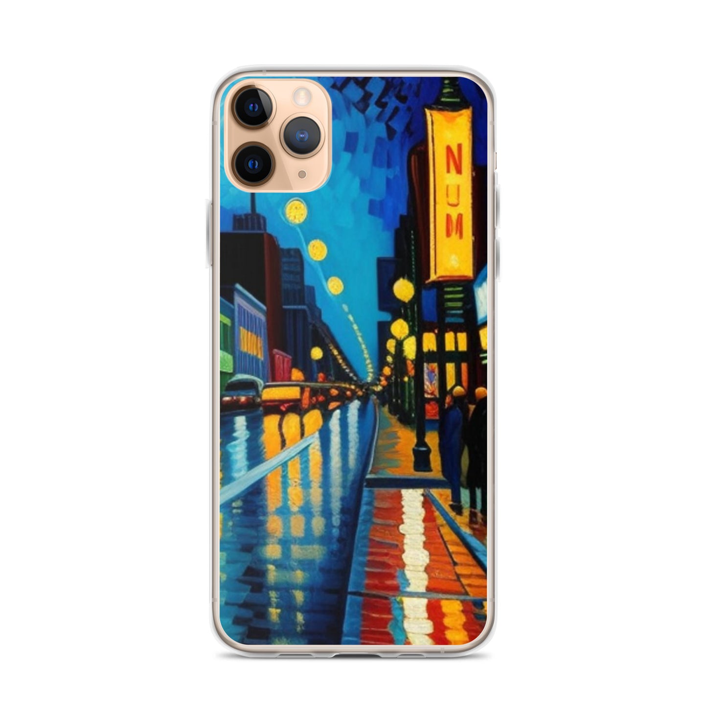 Clear Case for iPhone® City Nightlife AI Painting