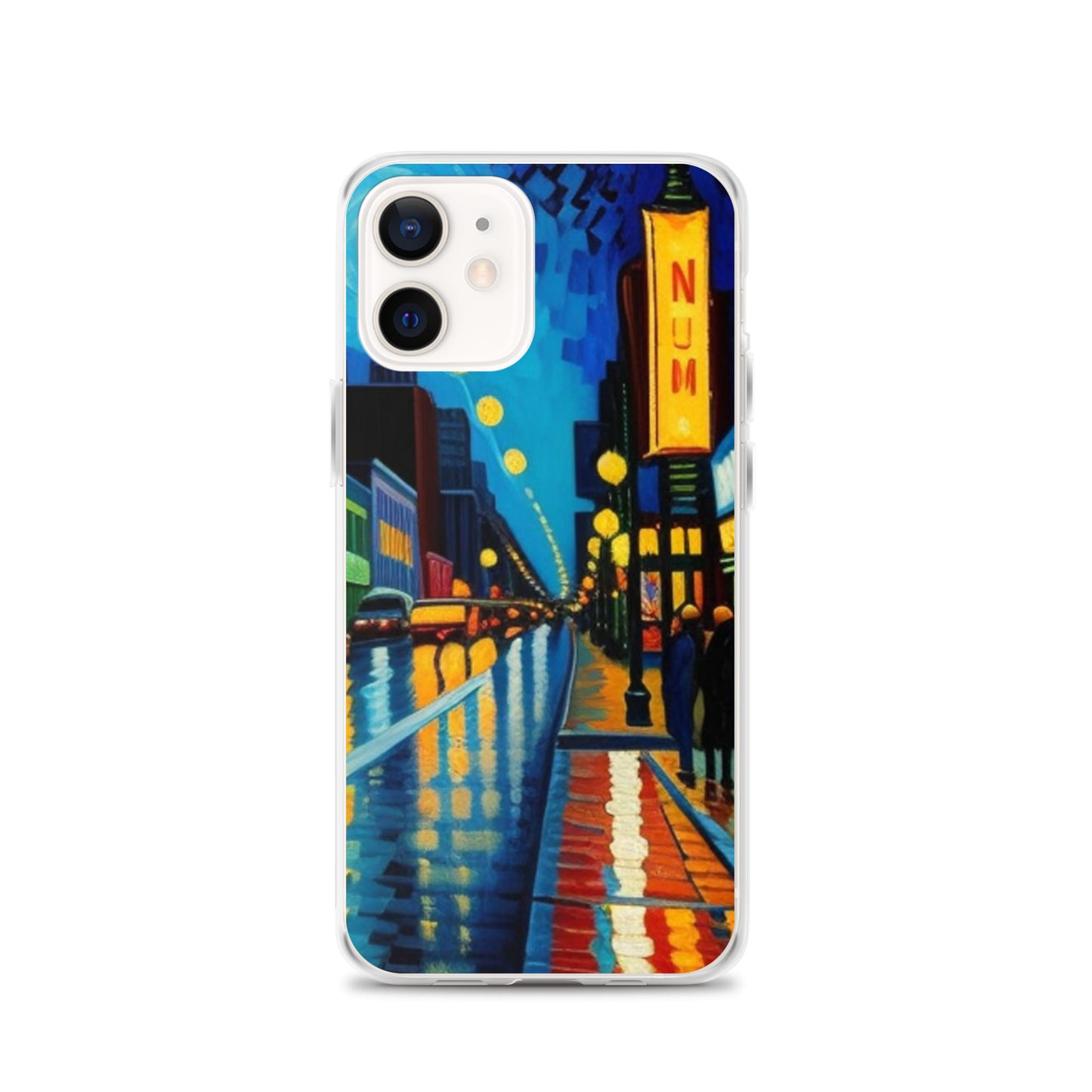 Clear Case for iPhone® City Nightlife AI Painting