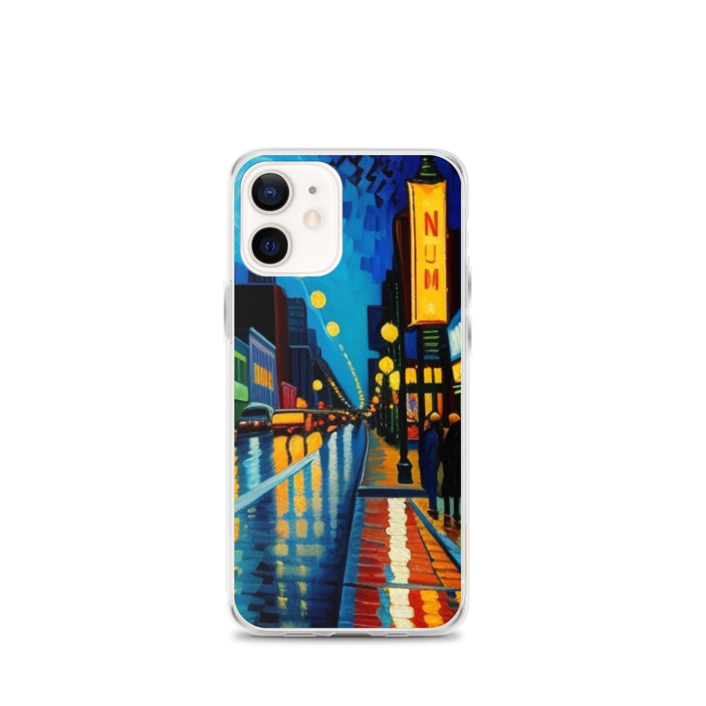 Clear Case for iPhone® City Nightlife AI Painting