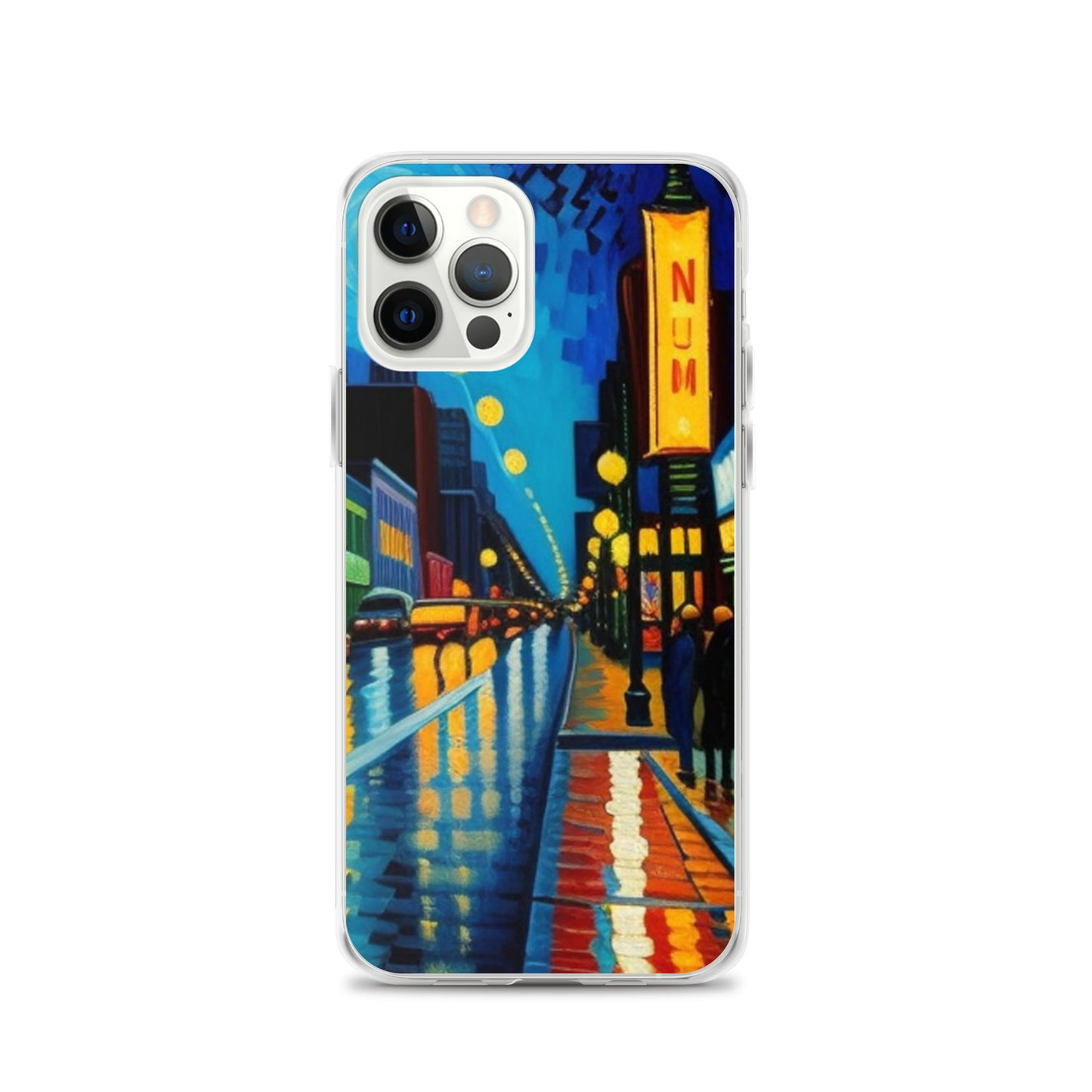 Clear Case for iPhone® City Nightlife AI Painting