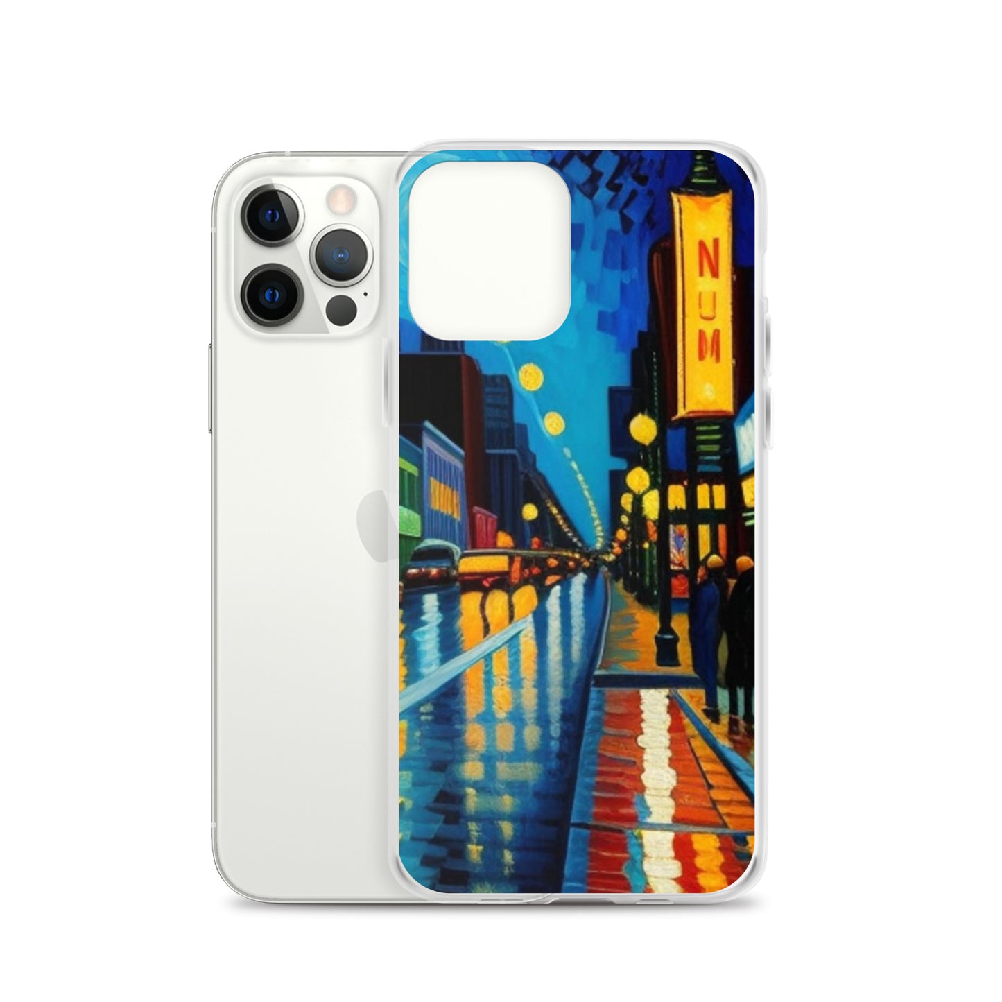 Clear Case for iPhone® City Nightlife AI Painting