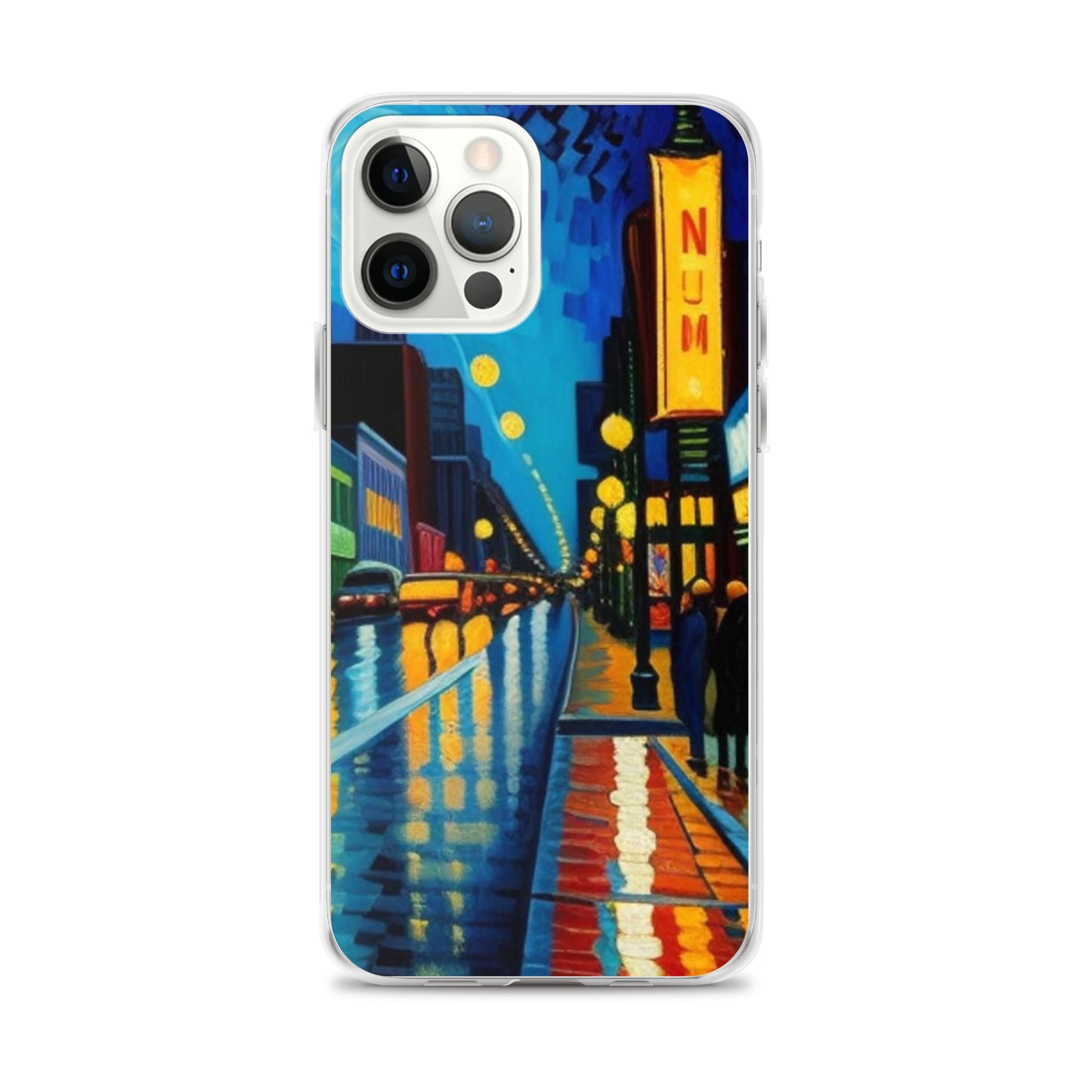 Clear Case for iPhone® City Nightlife AI Painting