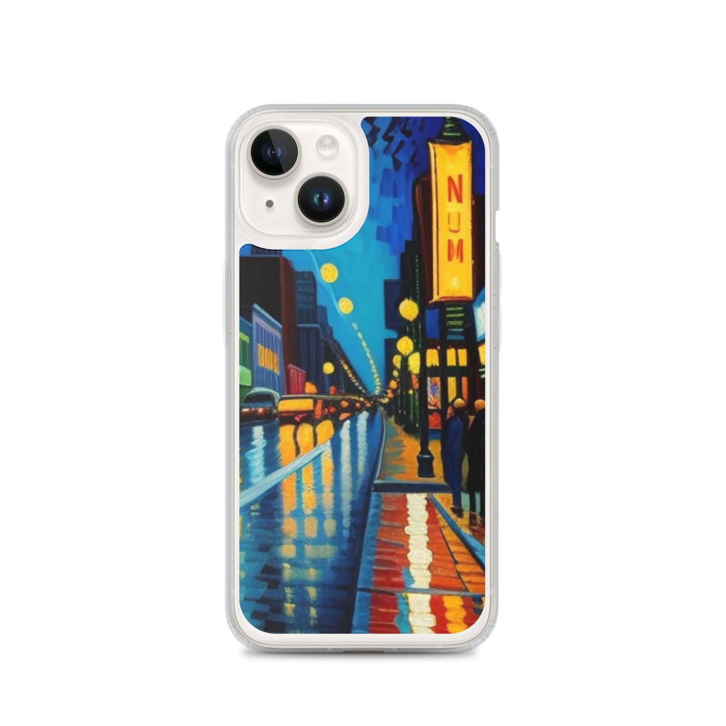 Clear Case for iPhone® City Nightlife AI Painting