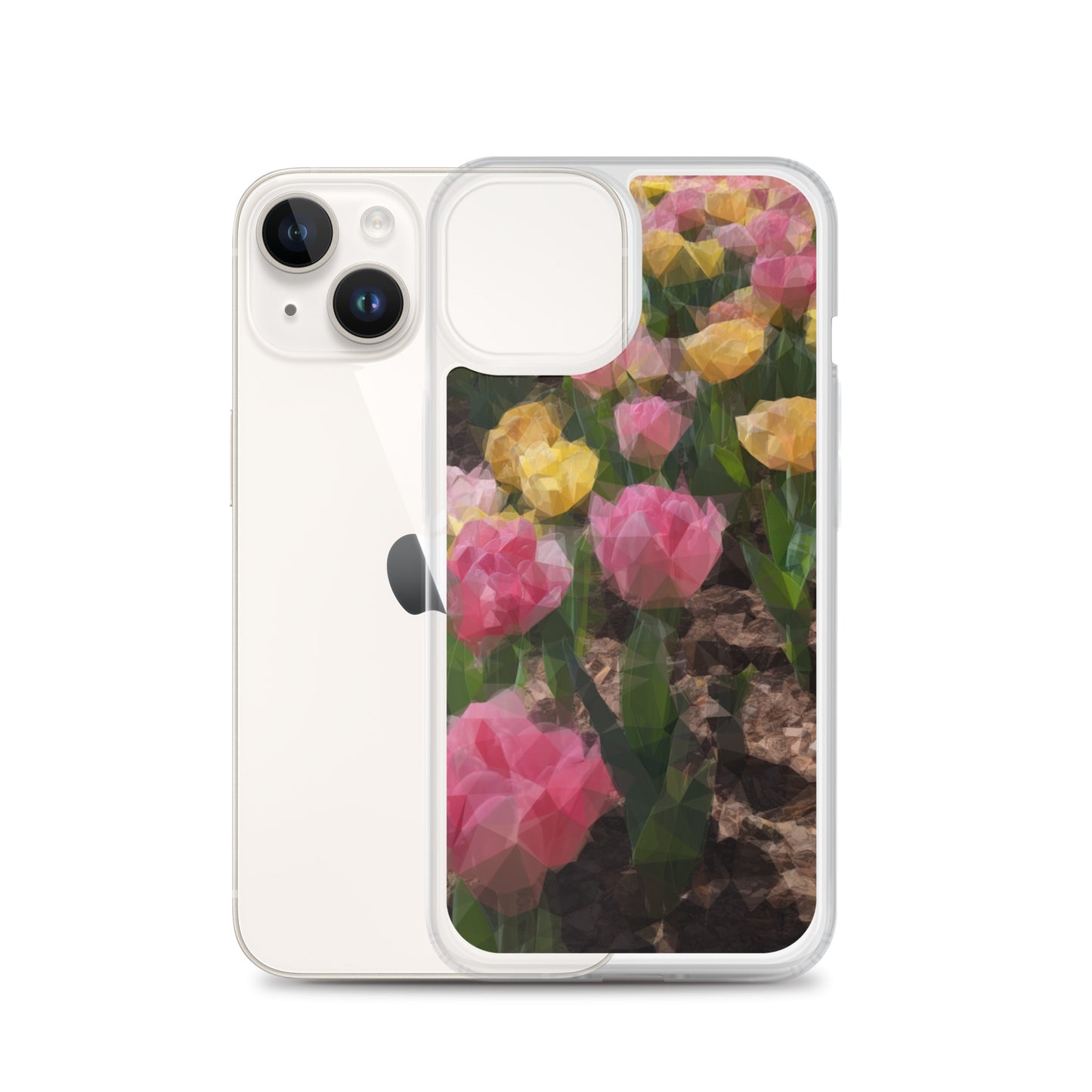 Clear Case for iPhone® Polygon Floral