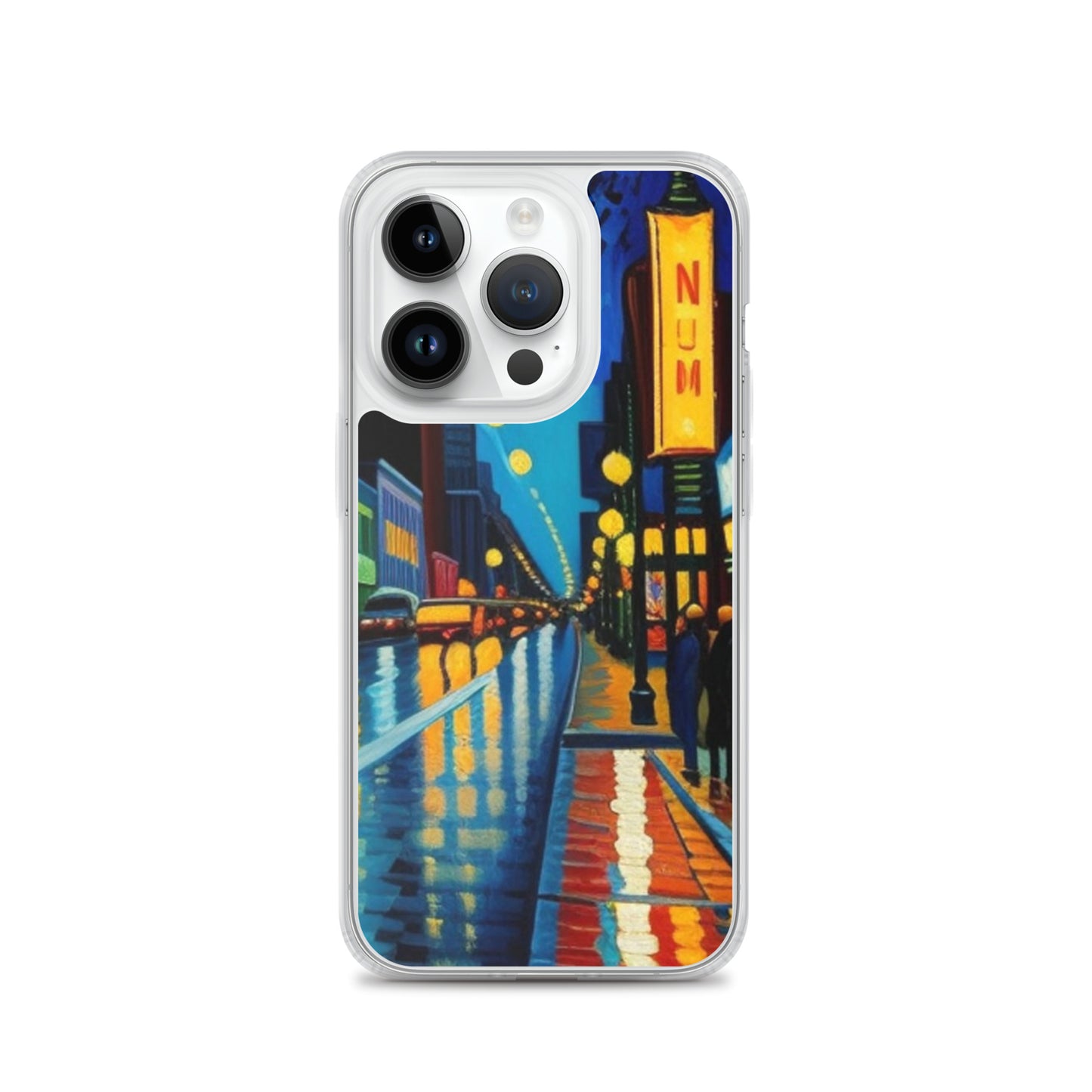 Clear Case for iPhone® City Nightlife AI Painting