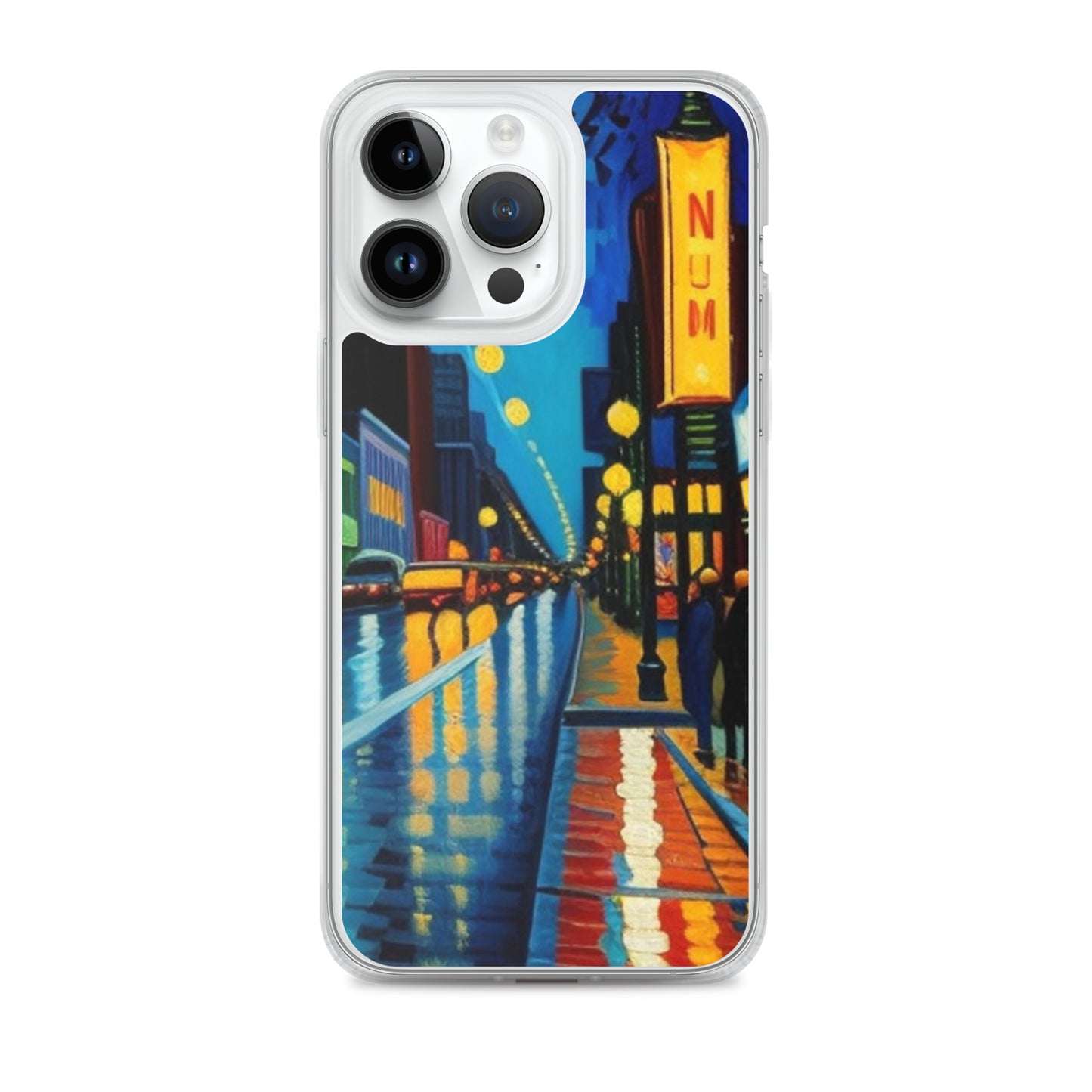 Clear Case for iPhone® City Nightlife AI Painting