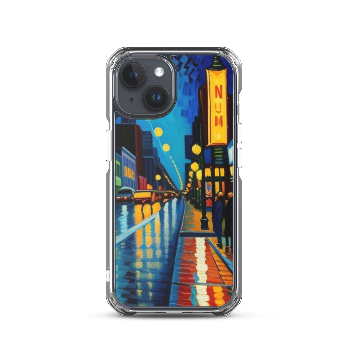 Clear Case for iPhone® City Nightlife AI Painting