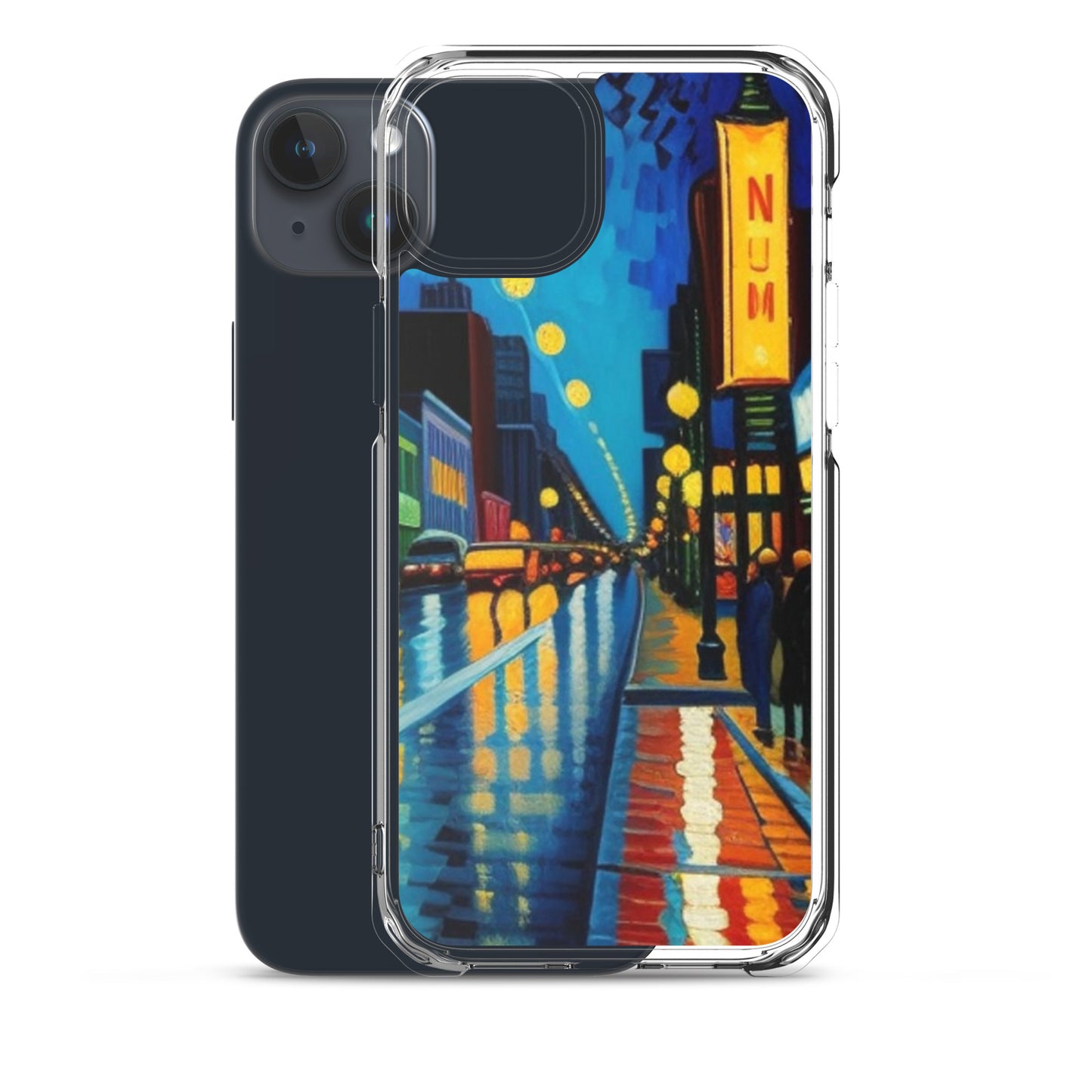 Clear Case for iPhone® City Nightlife AI Painting