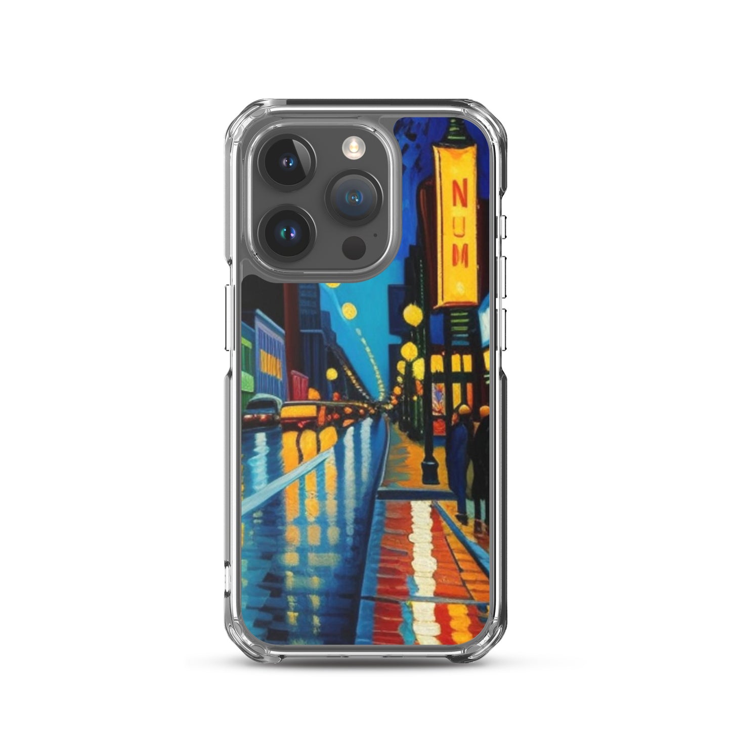 Clear Case for iPhone® City Nightlife AI Painting